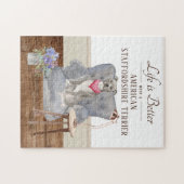 Das Leben ist mit einem amerikanischen Erboten-Rei Puzzle (Horizontal)