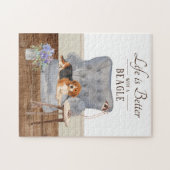 Das Leben ist mit einem Beagle Jigsaw Puzzle (Horizontal)