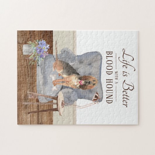 Das Leben ist mit einem Blut-Hund Puzzle (Horizontal)