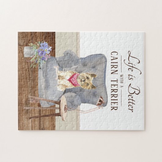 Das Leben ist mit einem Cairn Terrier Puzzle (Horizontal)