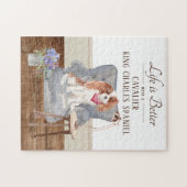 Das Leben ist mit einem Cavalier König Charles Spa Puzzle (Horizontal)