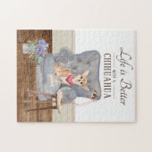 Das Leben ist mit einem Chihuahua-Jigsaw-Puzzle Puzzle (Horizontal)