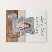 Das Leben ist mit einem Cocker Spaniel Jigsaw Puzz Puzzle (Horizontal)