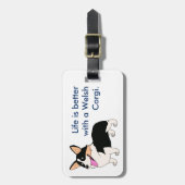 Das Leben ist mit einem Corgi besser Gepäckanhänger (Vorderseite vertikal)