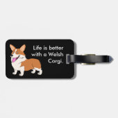 Das Leben ist mit einem Corgi besser Gepäckanhänger (Rückseite horizontal)