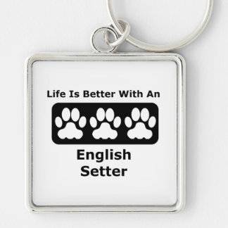 Das Leben ist mit einem englischen Setzer besser Schlüsselanhänger