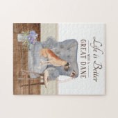 Das Leben ist mit einem großen Dane-Jigsaw-Puzzle Puzzle (Horizontal)