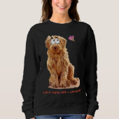 Das Leben ist mit einem Labradoodle besser Sweatshirt (Vorderseite)