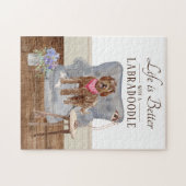 Das Leben ist mit einem Labradoodle-Puzzle Puzzle (Horizontal)