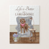 Das Leben ist mit einem Labradoodle-Puzzle Puzzle (Vertikal)