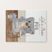 Das Leben ist mit einem Mops-Puzzle Puzzle (Horizontal)