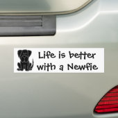 Das Leben ist mit einem Newfie besser Autoaufkleber (Auf Auto)