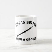 Das Leben ist mit einem oboe besser Kaffeetasse (Mittel)