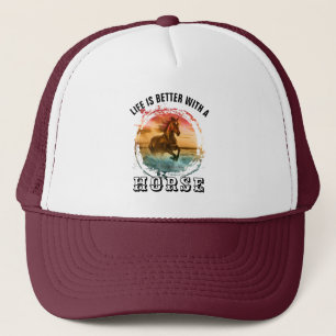DAS LEBEN IST MIT EINEM PFERD BESSER TRUCKERKAPPE
