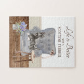 Das Leben ist mit einem schottischen Terrassen-Jig Puzzle (Horizontal)