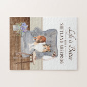 Das Leben ist mit einem Shetland Sheepdog-Puzzle Puzzle (Horizontal)