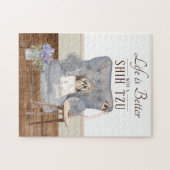 Das Leben ist mit einem SHIH TZU Jigsaw Puzzle (Horizontal)