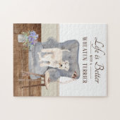 Das Leben ist mit einem WHEATEN TERRIER Jigsaw Puz Puzzle (Horizontal)