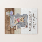 Das Leben ist mit einem YORKSHIRE TERRIER Jigsaw P Puzzle (Horizontal)