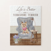 Das Leben ist mit einem YORKSHIRE TERRIER Jigsaw P Puzzle (Vertikal)