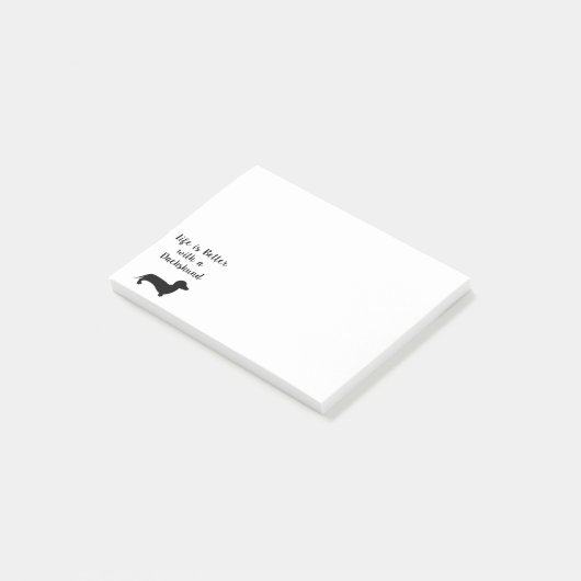 Das Leben ist mit einer Dackel besser Post-it Klebezettel (angewinkelt)