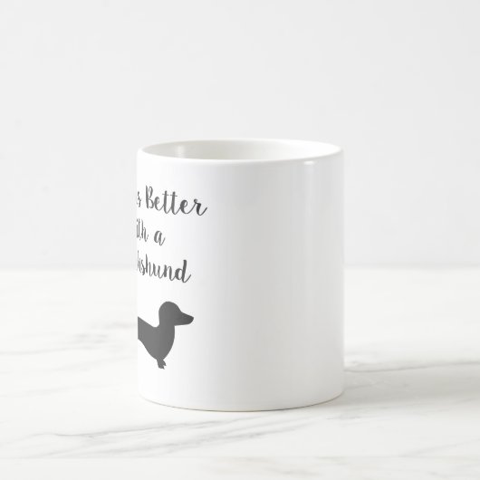 Das Leben ist mit einer Dackel-Tasse besser Kaffeetasse (Mittel)