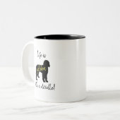 Das Leben ist mit einer Gekritzel-Kaffee-Tasse Zweifarbige Tasse (Vorderseite Links)