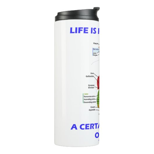 Das Leben ist mit einer gewissen Menge von Begräbn Thermosbecher (Nach links gedreht)