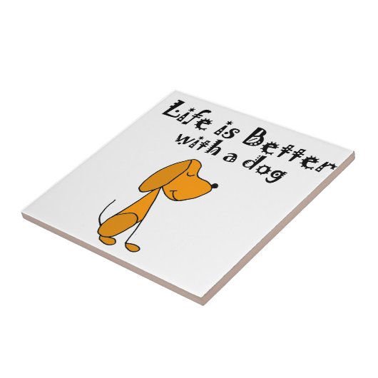 Das Leben ist mit einer Hundekunst besser Fliese (Seite)