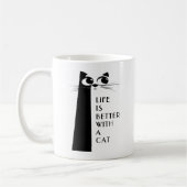 Das Leben ist mit einer Katze oder Katzen besser 0 Kaffeetasse (Links)