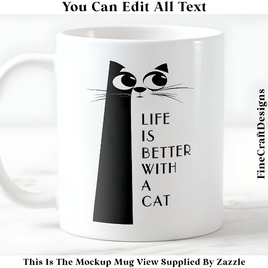Das Leben ist mit einer Katze oder Katzen besser 0 Kaffeetasse