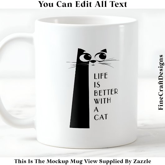 Das Leben ist mit einer Katze oder Katzen besser 0 Kaffeetasse