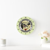 Das Leben ist mit einer Weiß-Labrador-Hundezucht Runde Wanduhr (Zuhause)