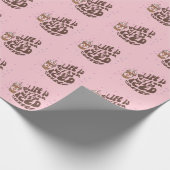 Das Leben ist mit Eis-Kaffee besser. Geschenkpapier (Ecke)