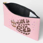 Das Leben ist mit Eis-Kaffee besser. Zubehörtasche (Offen)