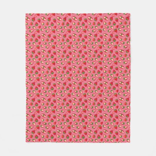 Das Leben ist mit Erdbeeren gut berry. Fleecedecke (Vorderseite)