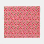 Das Leben ist mit Erdbeeren gut berry. Fleecedecke (Vorderseite (Horizontal))