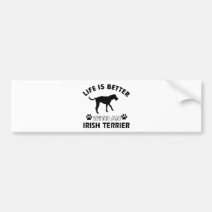 Das Leben ist mit irischen Terrier besser Autoaufkleber