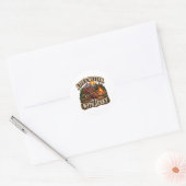 Das Leben ist mit Jerky besser: Rustikales Camping Runder Aufkleber (Umschlag)