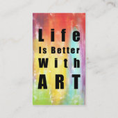 Das Leben ist mit Kunst-Gewohnheit besser Visitenkarte (Rückseite)