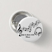 Das Leben ist mit Musik besser Button (Vorne & Hinten)
