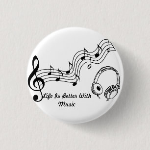 Das Leben ist mit Musik besser Button