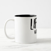 Das Leben ist mit Tee-Entwurf besser Zweifarbige Tasse (Links)