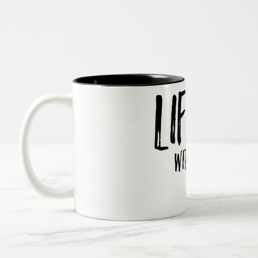 Das Leben ist mit Tee-Entwurf besser Zweifarbige Tasse (Links)