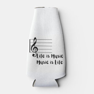 Das Leben ist Musik, die Musik ist das Leben auf e Flaschenkühler
