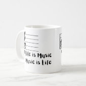 Das Leben ist Musik, Musik ist das Leben Kaffeetasse (Vorderseite Links)