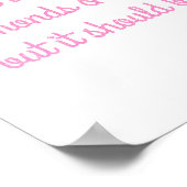 Das Leben ist nicht alles Diamanten und Rosé, aber Poster (Ecke)