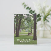 Das Leben ist nicht dasselbe ohne dich Postkarte (Stehend Vorderseite)