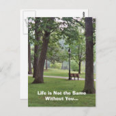 Das Leben ist nicht dasselbe ohne dich Postkarte (Vorne/Hinten)