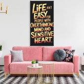 Das Leben ist nicht einfach für Überdenkende und S Leinwanddruck (Insitu (Wohnzimmer))